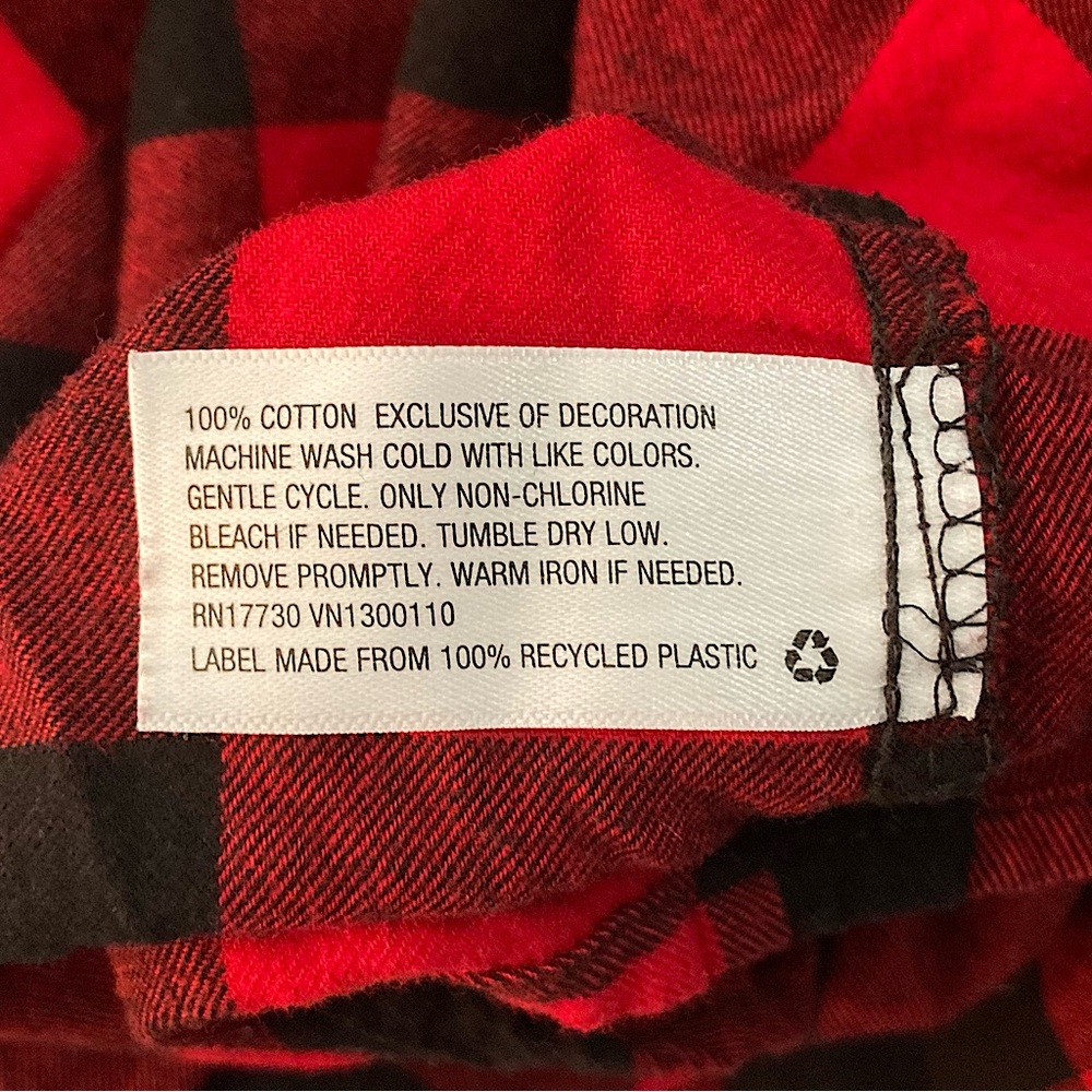 Wondershop by Target Red Gingham Plaid Button Down Nightgown Medium - Picture 8 of 11